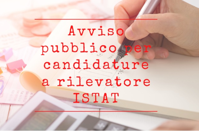 Avviso pubblico per candidature a rilevatore Istat