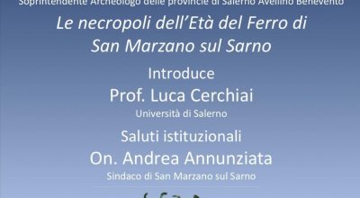 AVVISO PUBBLICO: Conferenza “Le Necropoli dell’Età del Ferro di San Marzano sul Sarno”