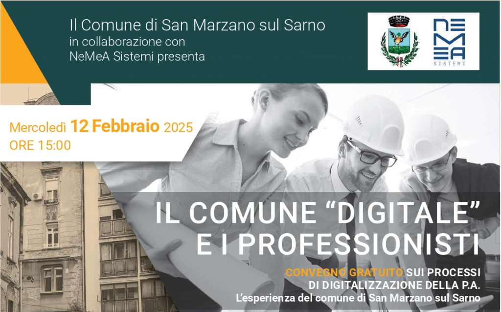 AVVISO PUBBLICO: EVENTO FORMATIVO GRATUITO – IL COMUNE “DIGITALE” E I PROFESSIONISTI